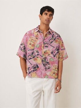 Jamaica Bay 100% Rayon Men’s extra large (XL) Button Down Shirt